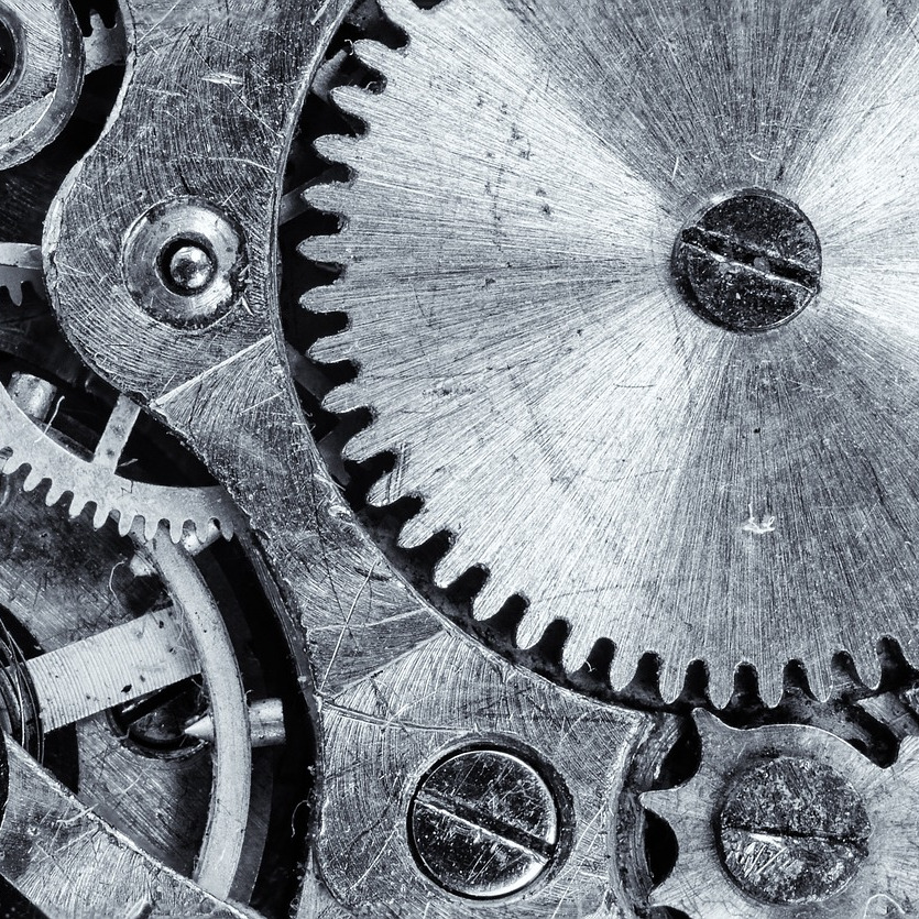 mechanic working on modern Mercedes engine